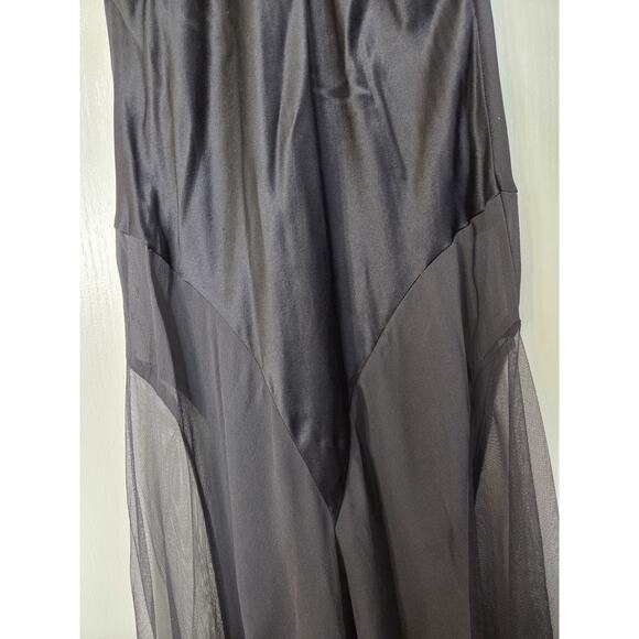 Victoria's Secret 100% Silk Black Sheer Sexy Lingerie Maxi Slip, Women's Small - Picture 10 of 12